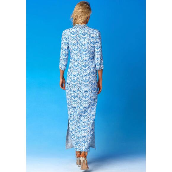 NicoBlue Shalimar Long Tunic Dress with Sapphire Jewel Embellishment Women New - Picture 2 of 16